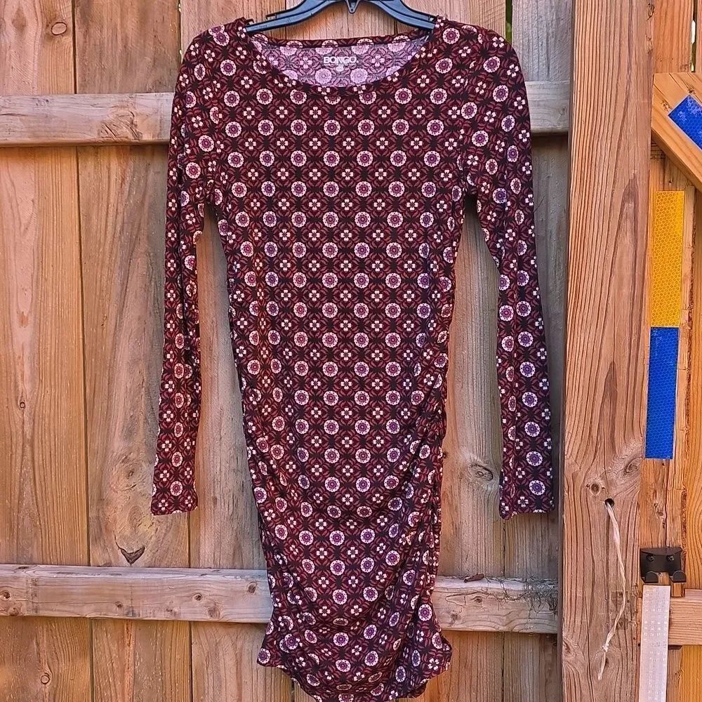 Long Sleeve Patterned Dress